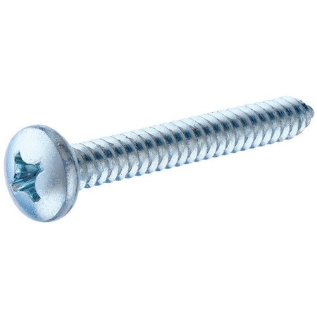 Hillman Sheet Metal Screw, #6 x 1/2 in, Zinc Plated Steel Pan Head Phillips Drive, 10 PK 41050